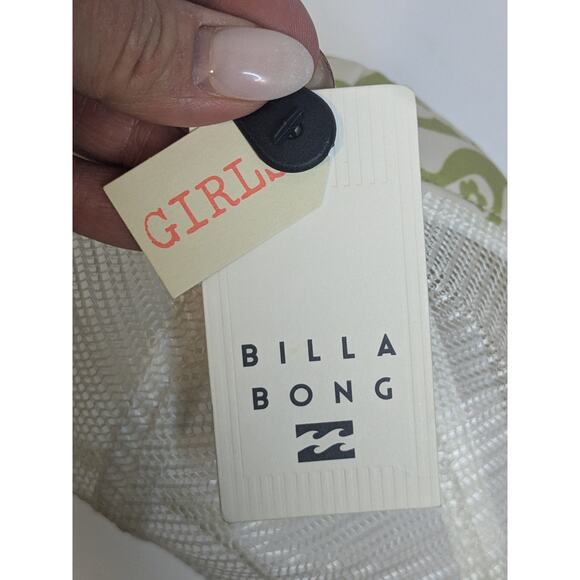 BILLABONG Girls' OSFM Shenanigans Trucker Baseball Snapback Hat Green White - Picture 5 of 5